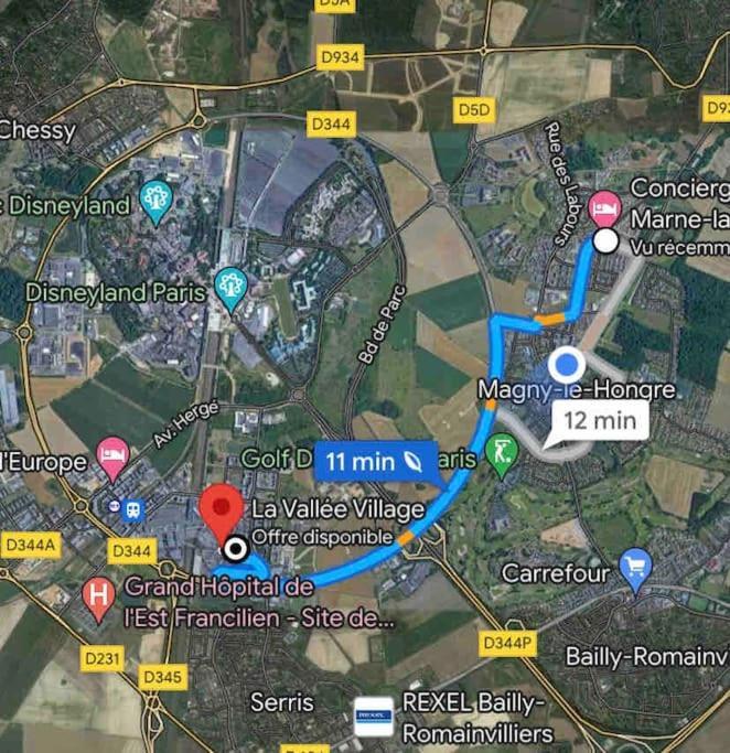 Duplex Moderne 8Per&3Ch&10 Min Disney&Parking Free Magny-le-Hongre Εξωτερικό φωτογραφία